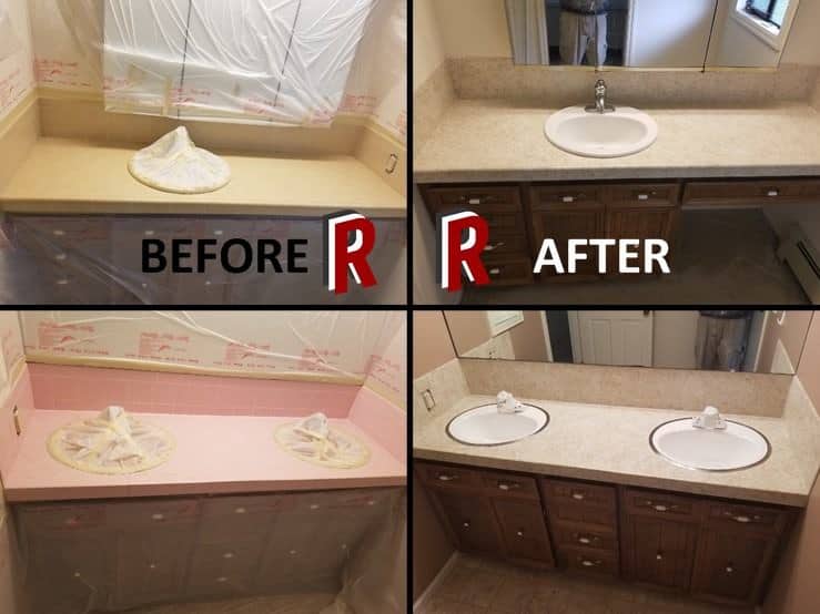Bathroom Countertop Redrock Resurfacing, Can You Refinish Bathroom Countertops